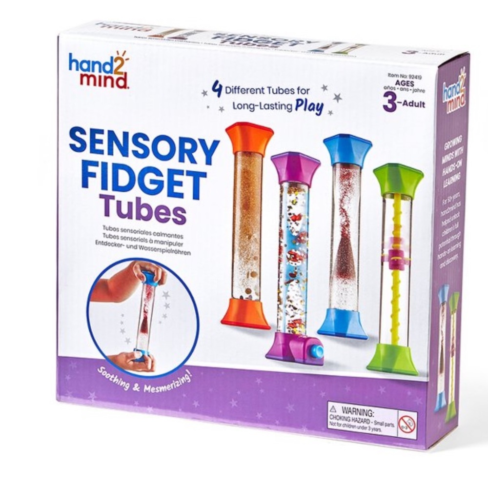 Hand2Mind Sensory Fidget Tubes - Set of 4